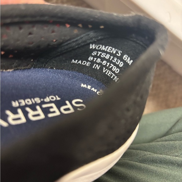 Sperry Black and White Loafers with Textured Upper - Picture 5 of 7